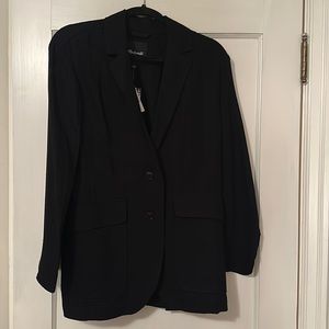 Madewell Linen Blazer Black